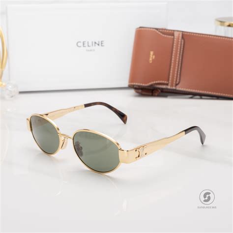 celine triomphe metal 02 sunglasses|Celine Maxi Metal Triomphe Cl40283U Brown & Gold Sunglasses .